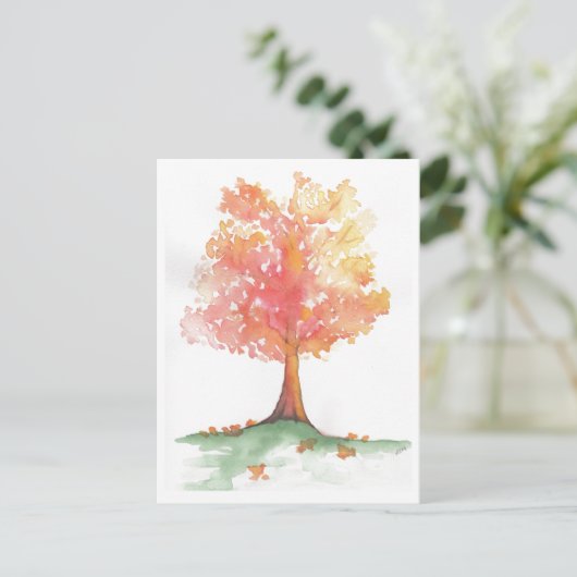 Herbstbaum Postkarte (Stehend Vorderseite)