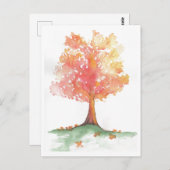 Herbstbaum Postkarte (Vorne/Hinten)