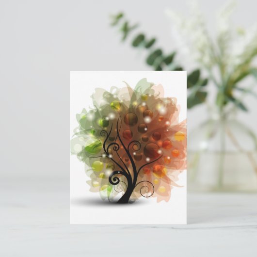 Herbstbaum Postkarte (Stehend Vorderseite)