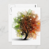Herbstbaum Postkarte (Vorne/Hinten)