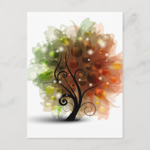 Herbstbaum Postkarte