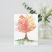 Herbstbaum Postkarte (Stehend Vorderseite)