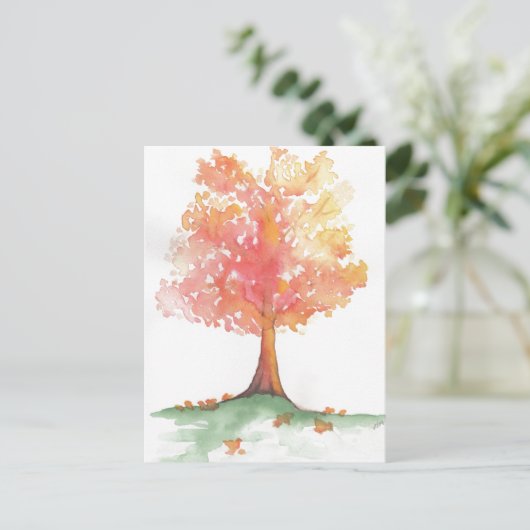 Herbstbaum Postkarte (Stehend Vorderseite)