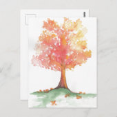 Herbstbaum Postkarte (Vorne/Hinten)
