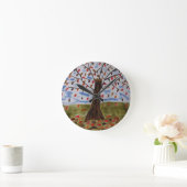 Herbstbaum-Rundschau Runde Wanduhr (Zuhause)