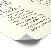 Herbstbaum Rustikale Hochzeitssattelkarte Poster (Ecke)