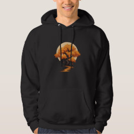 Herbstbaum und Mond Hoodie