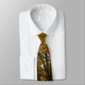 Herbstbaum und Stall Painterly Neck Tie Krawatte (Gebunden)