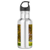 Herbstbaum und Stallhartstahlmatte Edelstahlflasche (Vorderseite)