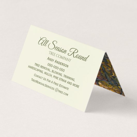 Herbstbaum-Visitenkarte Visitenkarten (Rückseite)