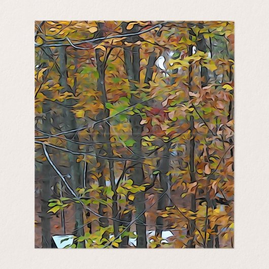 Herbstbaum-Visitenkarte Visitenkarten (Innenseite Aufgefaltet)