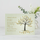 Herbstbaumbewegung Einladung (Stehend Vorderseite)