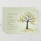 Herbstbaumbewegung Einladung (Vorne/Hinten)