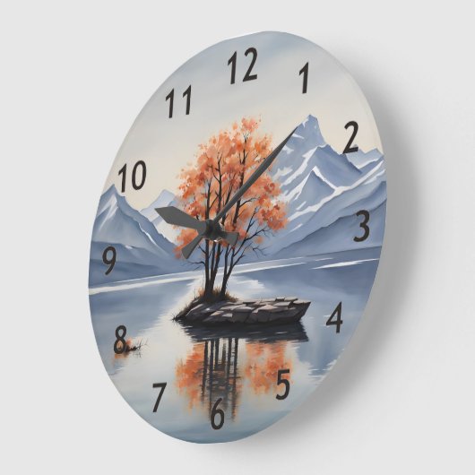 Herbstbäume auf einer Insel im Berg Große Wanduhr (Winkel)