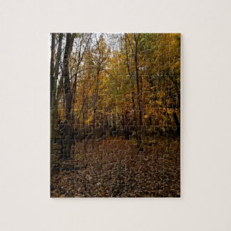 Herbstbäume bei Sonnenuntergang Taylor Michigan Pu Puzzle