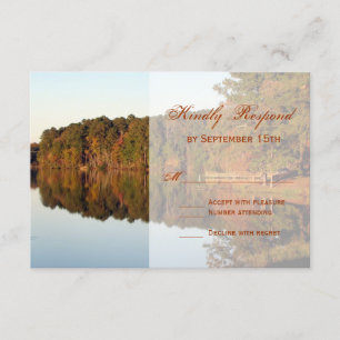 Herbstbäume Blätter, die RSVP-Karten hochladen RSVP Karte