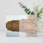 Herbstbäume Blätter, die RSVP-Karten hochladen RSVP Karte (Stehend Vorderseite)