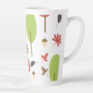 Herbstbäume Blätter Eichel Saison Milchtasse