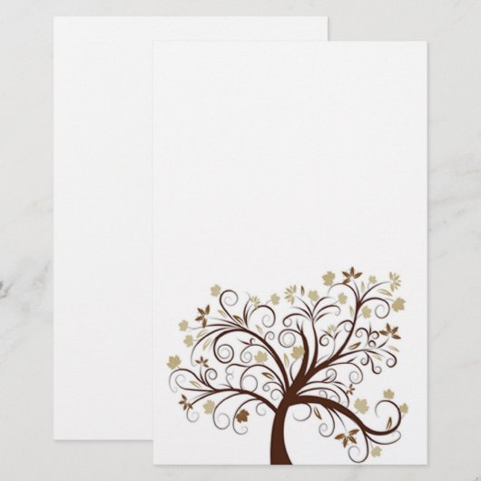 Herbstbäume Briefpapier (Vorne/Hinten)