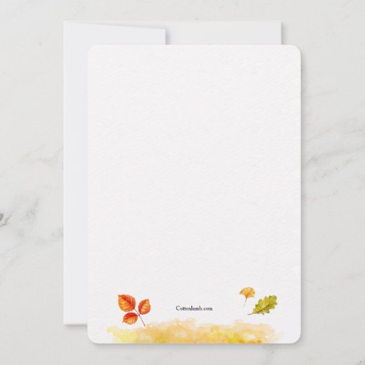 Herbstbaume Einladung (Rückseite)