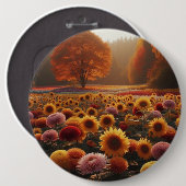 Herbstbäume/Feld mit Mäuse Button (Vorne & Hinten)
