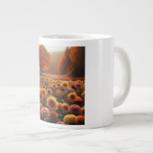 Herbstbäume/Feld mit Mäuse Jumbo-Tasse (Vorderseite Rechts)