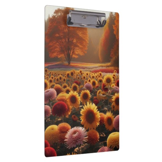 Herbstbäume/Feld mit Mäuse Klemmbrett (Rechts)