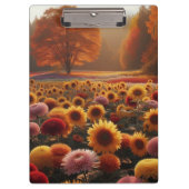 Herbstbäume/Feld mit Mäuse Klemmbrett (Vorderseite)