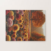 Herbstbäume/Feld mit Mäuse Puzzle (Horizontal)