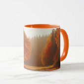 Herbstbäume/Feld mit Mäuse Tasse (VorderseiteRechts)