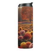 Herbstbäume/Feld mit Mäuse Thermosbecher (Nach links gedreht)