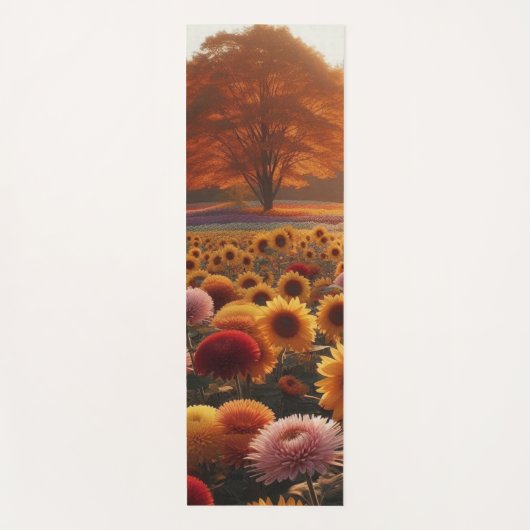 Herbstbäume/Feld mit Mäuse Yogamatte (Vorderseite)