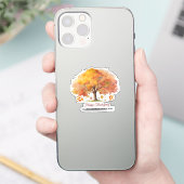 Herbstbäume frohes Erntedankfest Aufkleber (Telefon)