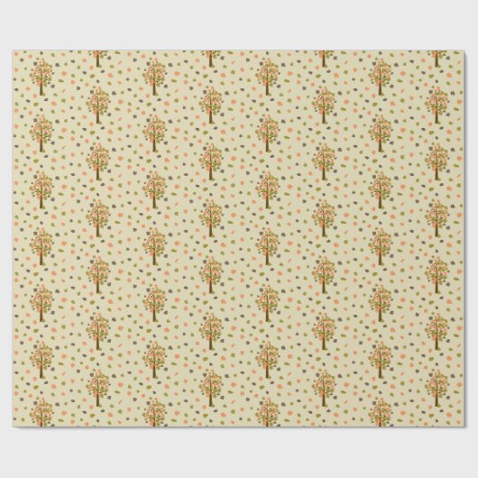 Herbstbäume Geschenkpapier (Flach)