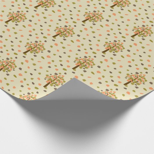 Herbstbäume Geschenkpapier (Ecke)