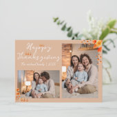 Herbstbäume glücklich dankend | FOTO Feiertagskarte (Stehend Vorderseite)