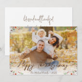 Herbstbäume glücklich dankend | FOTO Feiertagskarte (Vorne/Hinten)