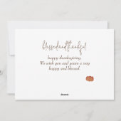 Herbstbäume glücklich dankend | FOTO Feiertagskarte (Rückseite)