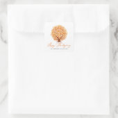 Herbstbäume glücklich dankend quadratischer aufkleber (Tasche)