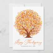 Herbstbäume glücklich Danksagungskarte Feiertagskarte (Vorderseite)
