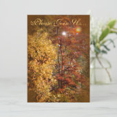 Herbstbäume Hochzeit II Einladung (Stehend Vorderseite)