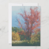 Herbstbäume Malerei Natur Party Einladung (Rückseite)