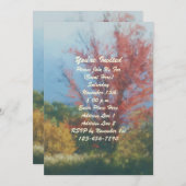 Herbstbäume Malerei Natur Party Einladung (Vorne/Hinten)