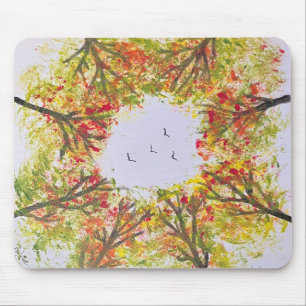 Herbstbäume Mousepad