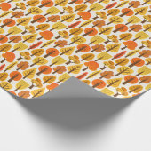Herbstbäume, nahtloses Muster. Geschenkpapier (Ecke)