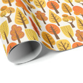 Herbstbäume, nahtloses Muster. Geschenkpapier (Rolleneckpunkt)