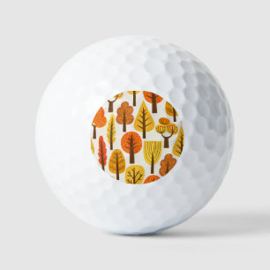 Herbstbäume, nahtloses Muster. Golfball