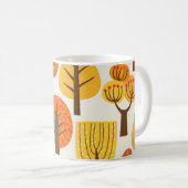 Herbstbäume, nahtloses Muster. Kaffeetasse (VorderseiteRechts)