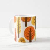 Herbstbäume, nahtloses Muster. Kaffeetasse (Vorderseite Links)