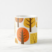 Herbstbäume, nahtloses Muster. Kaffeetasse (Mittel)